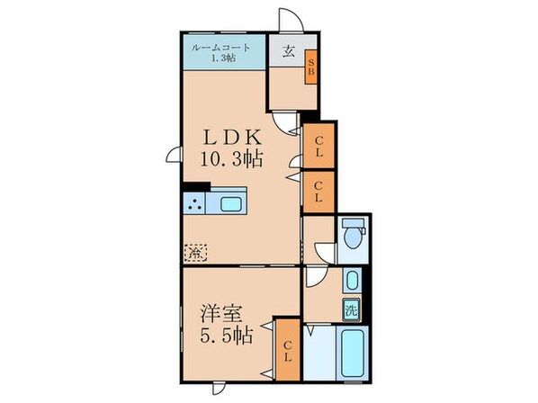 ローザ桃山の物件間取画像